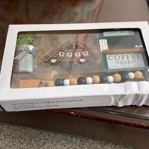 New Coffee Bar Tray Decor in box